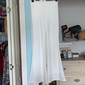 White Flare Pants